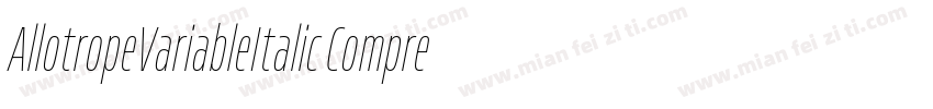 AllotropeVariableItalic CompressedT字体转换